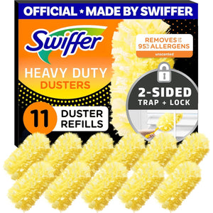 Swiffer Dusters Refill, Heavy Duty Microfiber for Dusting Furniture & Blinds, Disposable & Unscented, 11 Count