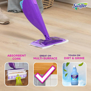 Swiffer WetJet Hardwood Floor Cleaner Spray Mop Pad Refills, 24 Count, Multi-Surface Cleaner for Bathrooms & Floors