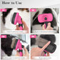Swihauk Self-Cleaning Slicker Brush for Dogs & Cats, Pink, Skin-Friendly Deshedding Grooming Tool for Long/Short Hair Pets