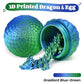 Tboline 12 Inch Green Articulated 3D Printed Dragon Egg Toy Fidget Gift for Boys and Girls Ages 4 to 12