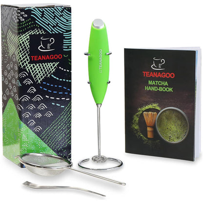 TEANAGOO Matcha Whisk Set, Bamboo Matcha Whisk (Chasen), 4 Pcs Traditional Starter Matcha Set, Scoop (Chashaku) Tea Spoon Whisk Holder, Matcha Accessory, Traditional Japanese Matcha Stirrer Set,740385182129