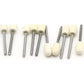 TEMO 10 Pc Felt Burrs Wool Bob Polishing Grinding #5 Cylinder Ball 5/16 Inch With 1/8 Inch Shank For Dremel Rotary Tools,