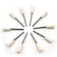 TEMO 10 Pc Felt Burrs Wool Bob Polishing Grinding #9 Inverted Cone 10 Mm 3/8 Inch With 1/8 Inch Shank For Dremel Rotary Tools,