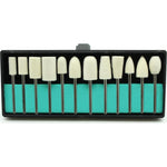 TEMO 12pc Assorted Felt Wool Bob Burr Polishing Grinding With 1/8 Inch Shank For Dremel Rotary Tools,