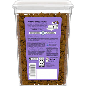TEMPTATIONS Classic Crunchy And Soft Cat Treats Creamy Dairy Flavor, 16 Oz. Tub,
