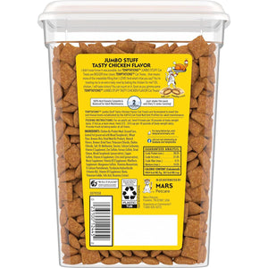 Temptations Jumbo Stuff Cat Treats Crunchy and Soft Chicken Flavor 14 oz Tub