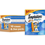 TEMPTATIONS MIXUPS Crunchy And Soft Cat Treats Surfer's Delight Flavor, 6.3 Oz. Pouch, Pack Of 10,