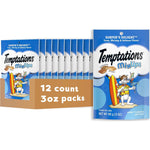 TEMPTATIONS MIXUPS Crunchy And Soft Cat Treats SURFERS' DELIGHT Flavor, (12) 3 Oz. Pouches,