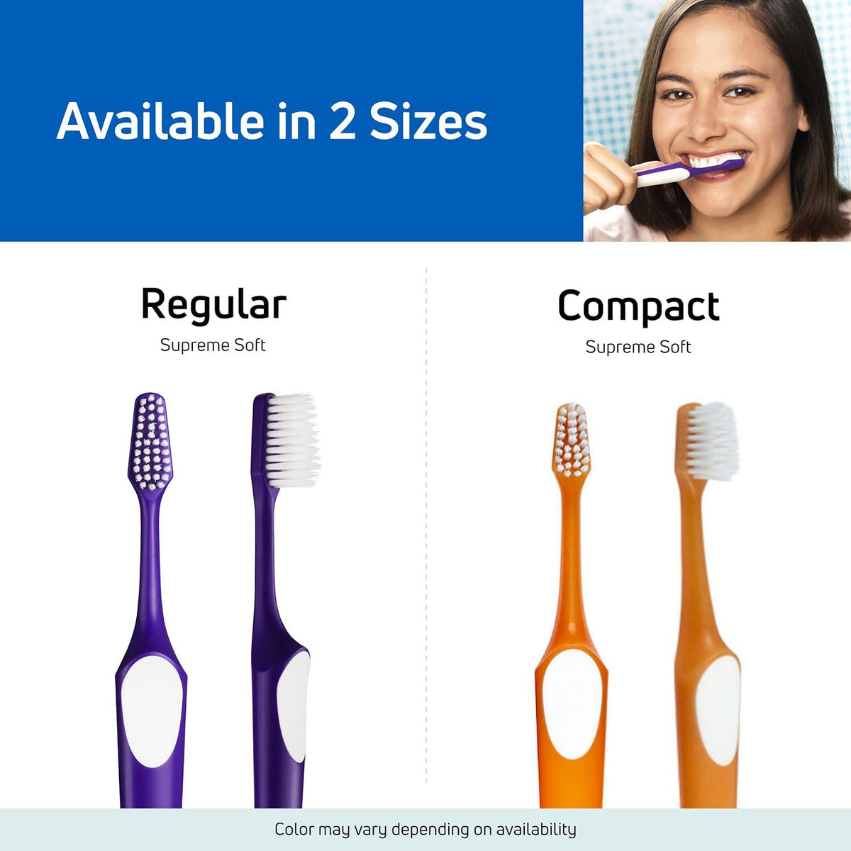 TEPE Supreme Compact Soft Toothbrushes Soft Bristle Toothbrush 1 Pk,