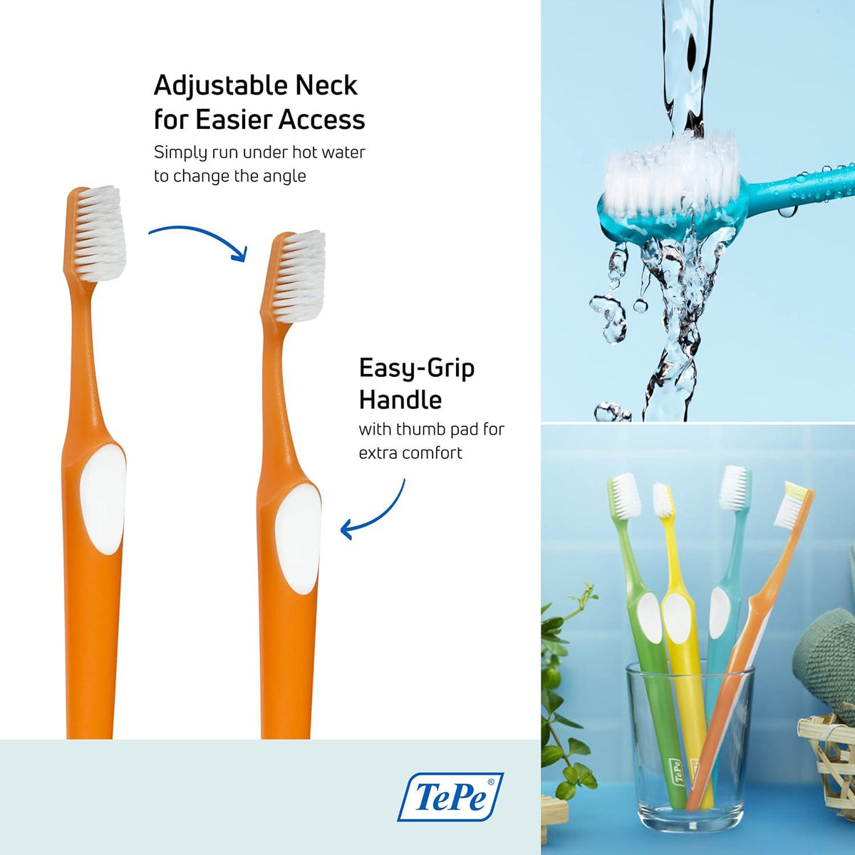 TEPE Supreme Compact Soft Toothbrushes Soft Bristle Toothbrush 1 Pk,