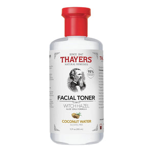 THAYERS Alcohol-Free, Hydrating Coconut Water Witch Hazel Facial Toner With Aloe Vera Formula, Vegan, Dermatologist Tested And Recommended, 12 Oz,