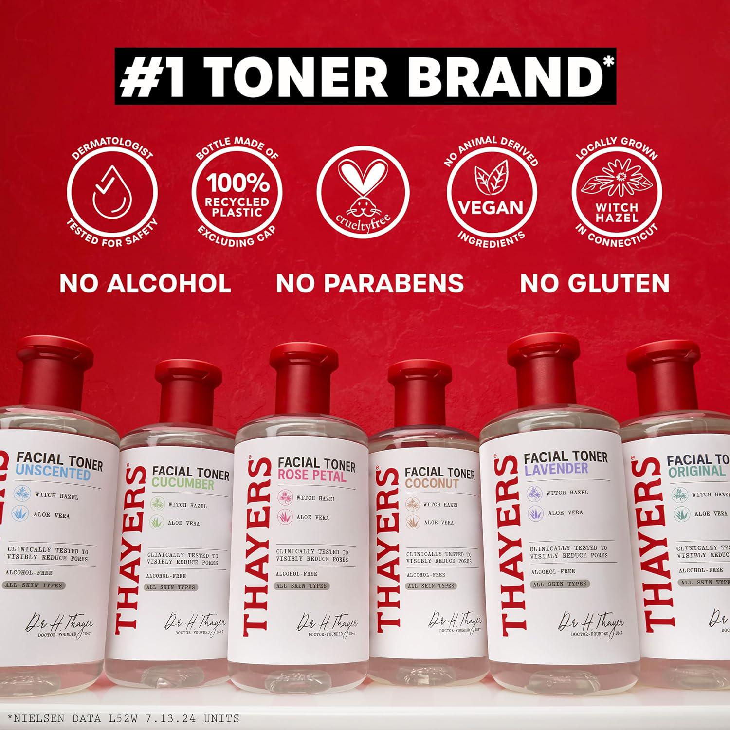 THAYERS Alcohol-Free, Hydrating Lavender Witch Hazel Facial Toner With Aloe Vera Formula, Vegan, Dermatologist Tested And Recommended, 12 Oz (Packaging May Vary),