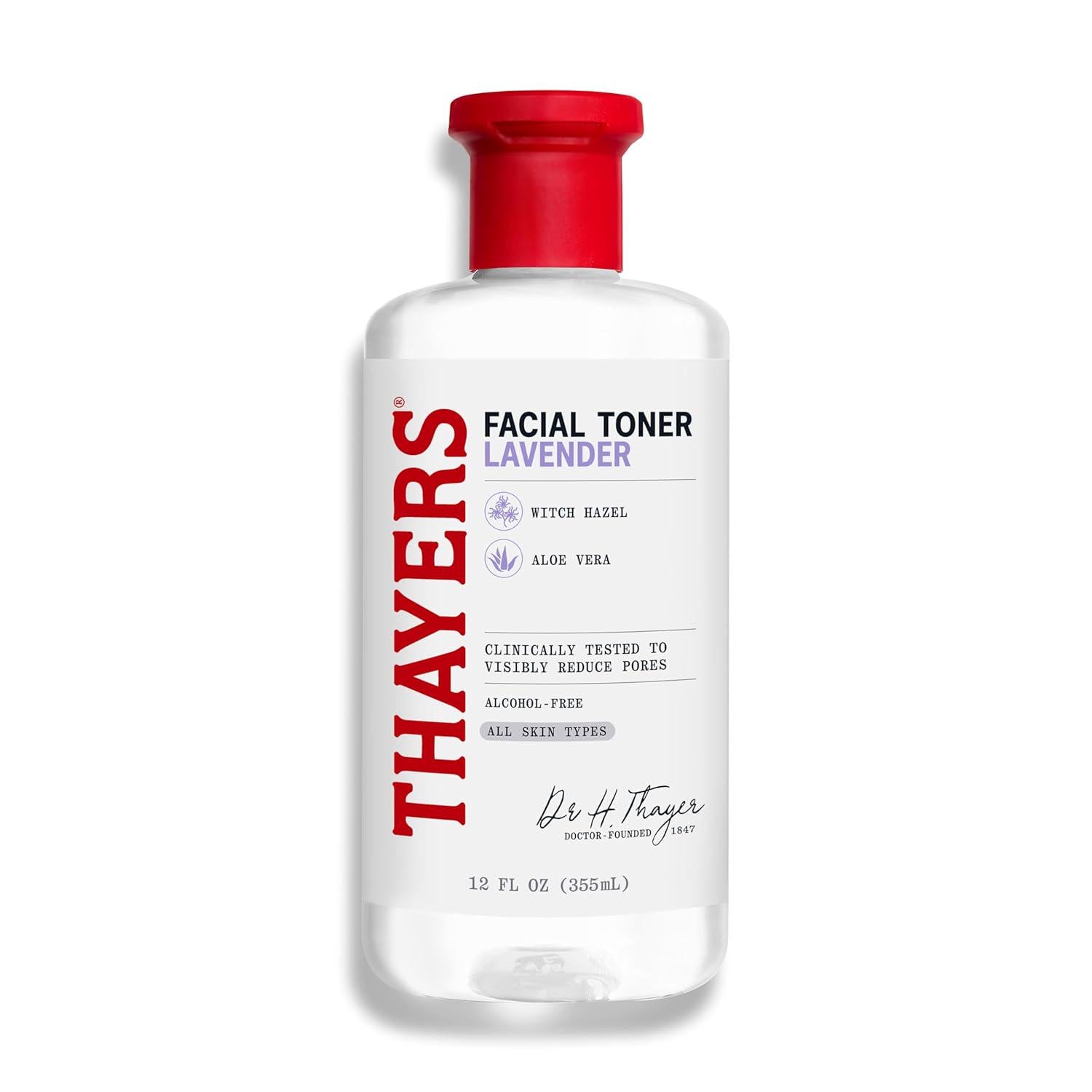 THAYERS Alcohol-Free, Hydrating Lavender Witch Hazel Facial Toner With Aloe Vera Formula, Vegan, Dermatologist Tested And Recommended, 12 Oz (Packaging May Vary),