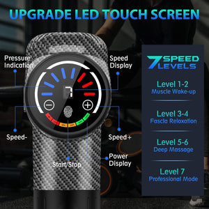 Toloco Deep Tissue Massage Gun for Athletes, 10 Massage Heads, Electric Percussion Massager, Pain Relief, FSA & HSA Eligible