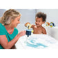 TOMY Toomies Bluey Bath Pourers, 4 Figures (Chilli, Bandit, Bingo, Bluey), Nesting Cups for Bath/Beach, Ages 18M+
