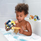 TOMY Toomies Bluey Bath Pourers, 4 Figures (Chilli, Bandit, Bingo, Bluey), Nesting Cups for Bath/Beach, Ages 18M+