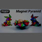 TOSY Magnet Pyramid Glow Toy with 243 Rare Earth Magnets 12 pcs STEM Puzzle Cube Shape Toy