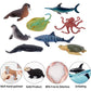 TOYMANY 24pcs Mini Ocean Animal Figurines: Realistic Cake Toppers With Sharks, Whales And Octopus - Great For Kids' Parties, Gifts And School Projects,