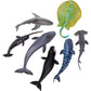 TOYMANY 24pcs Mini Ocean Animal Figurines: Realistic Cake Toppers With Sharks, Whales And Octopus - Great For Kids' Parties, Gifts And School Projects,