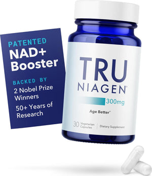 TRU NIAGEN TRU NIAGEN Patented NAD+ Supplement For Anti Aging And Cell Regeneration, 300 Mg Niagen, 30 Servings | Supports Cellular Energy, Brain, Muscle | Nicotinamide Riboside (NR) Take 1 Daily | 1 Bottle