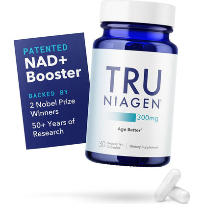 TRU NIAGEN TRU NIAGEN Patented NAD+ Supplement For Anti Aging And Cell Regeneration, 300 Mg Niagen, 30 Servings | Supports Cellular Energy, Brain, Muscle | Nicotinamide Riboside (NR) Take 1 Daily | 1 Bottle