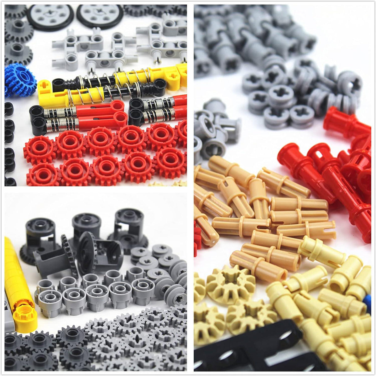 TTLYHEK 1533 PCS Technical Parts Building Block Accessories Vehicles Gears Cross Axles Wheels Connector Pieces Set Chain Link Pin Joint Shock Absorber MOC Toys,762983423114