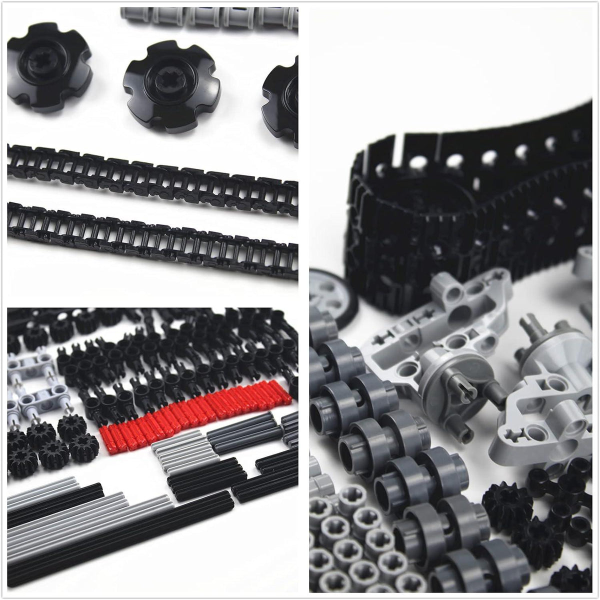TTLYHEK 1533 PCS Technical Parts Building Block Accessories Vehicles Gears Cross Axles Wheels Connector Pieces Set Chain Link Pin Joint Shock Absorber MOC Toys,762983423114