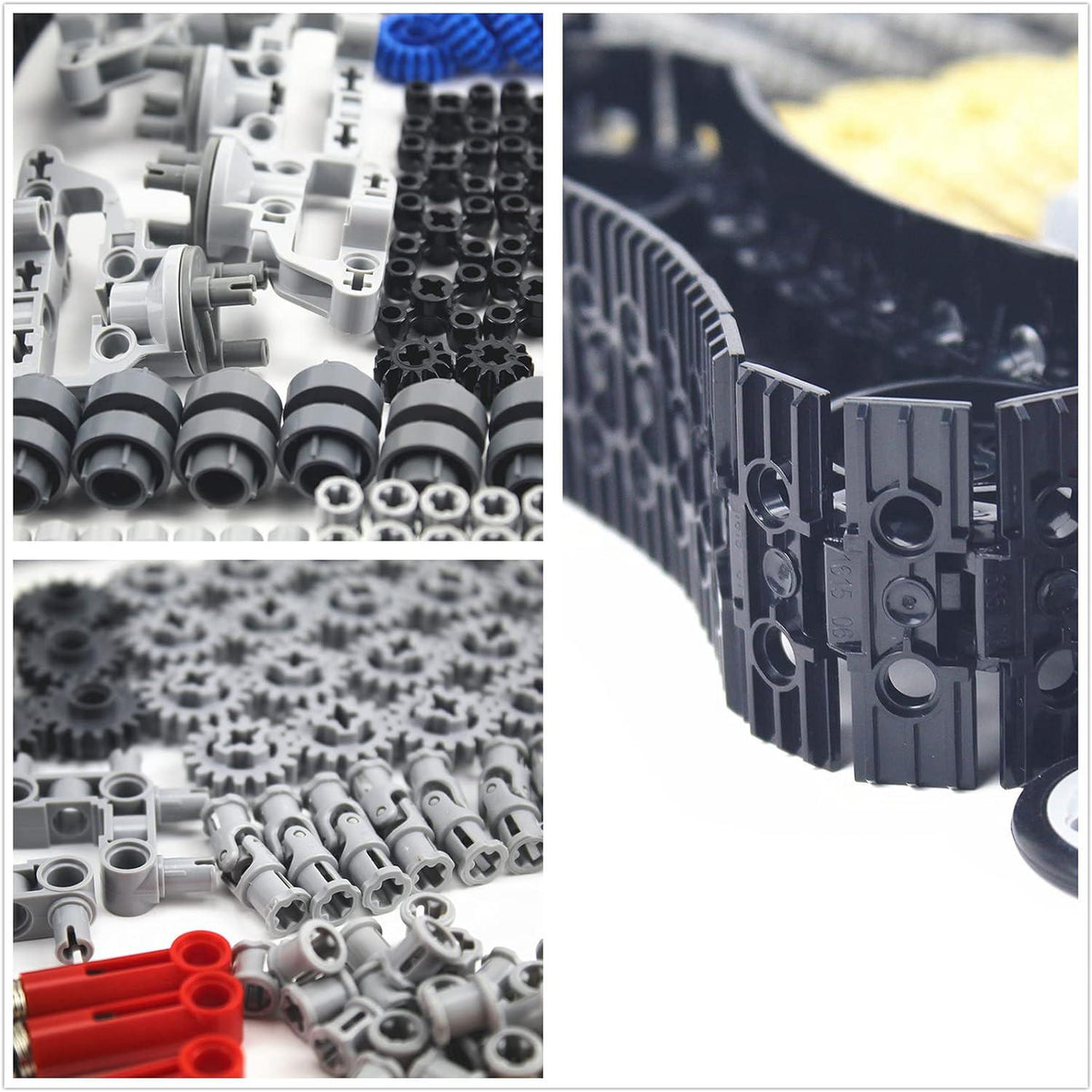 TTLYHEK 1533 PCS Technical Parts Building Block Accessories Vehicles Gears Cross Axles Wheels Connector Pieces Set Chain Link Pin Joint Shock Absorber MOC Toys,762983423114