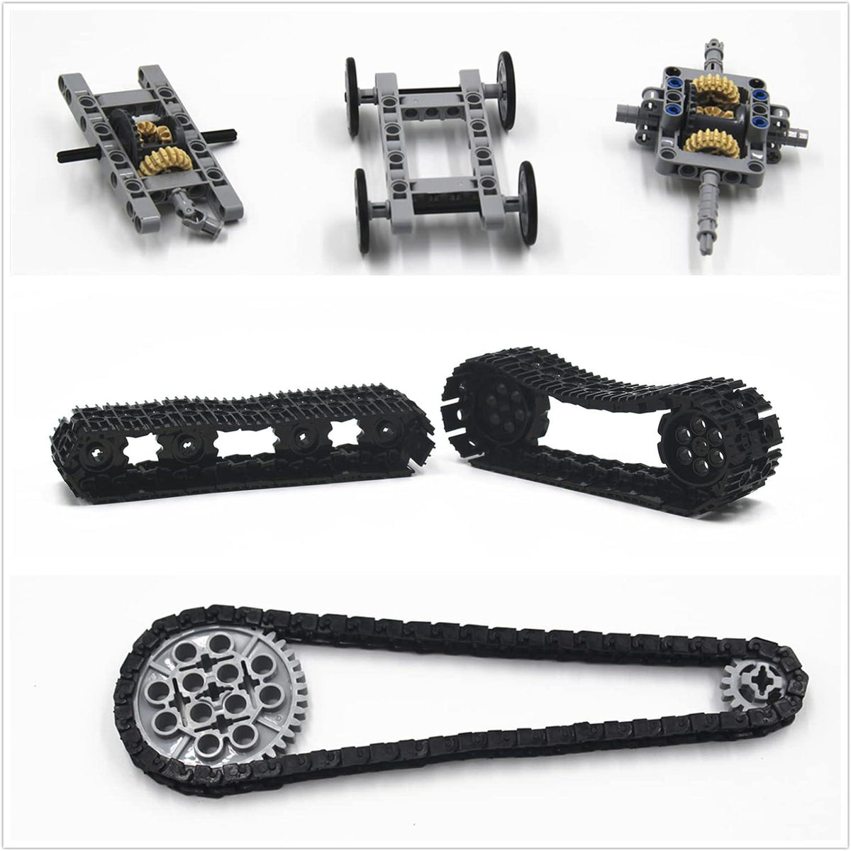 TTLYHEK 1533 PCS Technical Parts Building Block Accessories Vehicles Gears Cross Axles Wheels Connector Pieces Set Chain Link Pin Joint Shock Absorber MOC Toys,762983423114