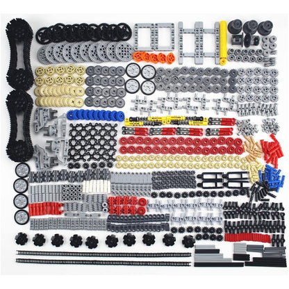 TTLYHEK 1533 PCS Technical Parts Building Block Accessories Vehicles Gears Cross Axles Wheels Connector Pieces Set Chain Link Pin Joint Shock Absorber MOC Toys,762983423114