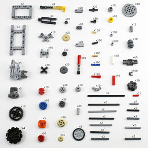 TTLYHEK 1533 PCS Technical Parts Building Block Accessories Vehicles Gears Cross Axles Wheels Connector Pieces Set Chain Link Pin Joint Shock Absorber MOC Toys,762983423114
