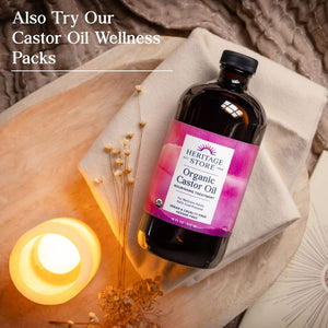 Heritage Store Organic Castor Oil 473ml,076970221219