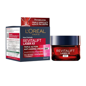 L'Oreal Paris Revitalift Laser X3 Triple Action Anti-Ageing Day Cream 50ml,3600522249153