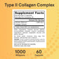 Jarrow Formulas Type II Collagen Complex 1000mg 60 Capsules,790011290513
