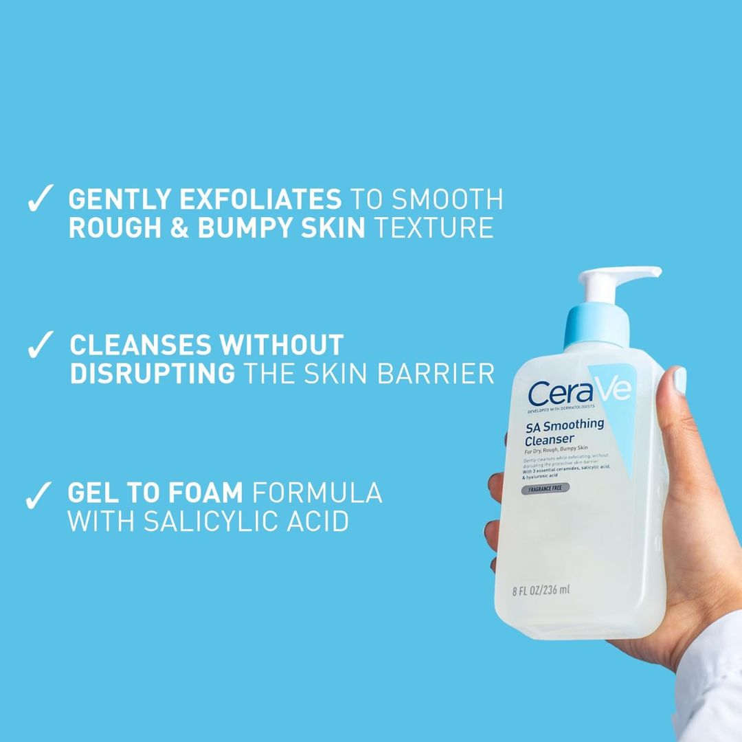 CeraVe SA Smoothing Cleanser For Dry, Rough, Bumpy Skin 236ml,3337875684118