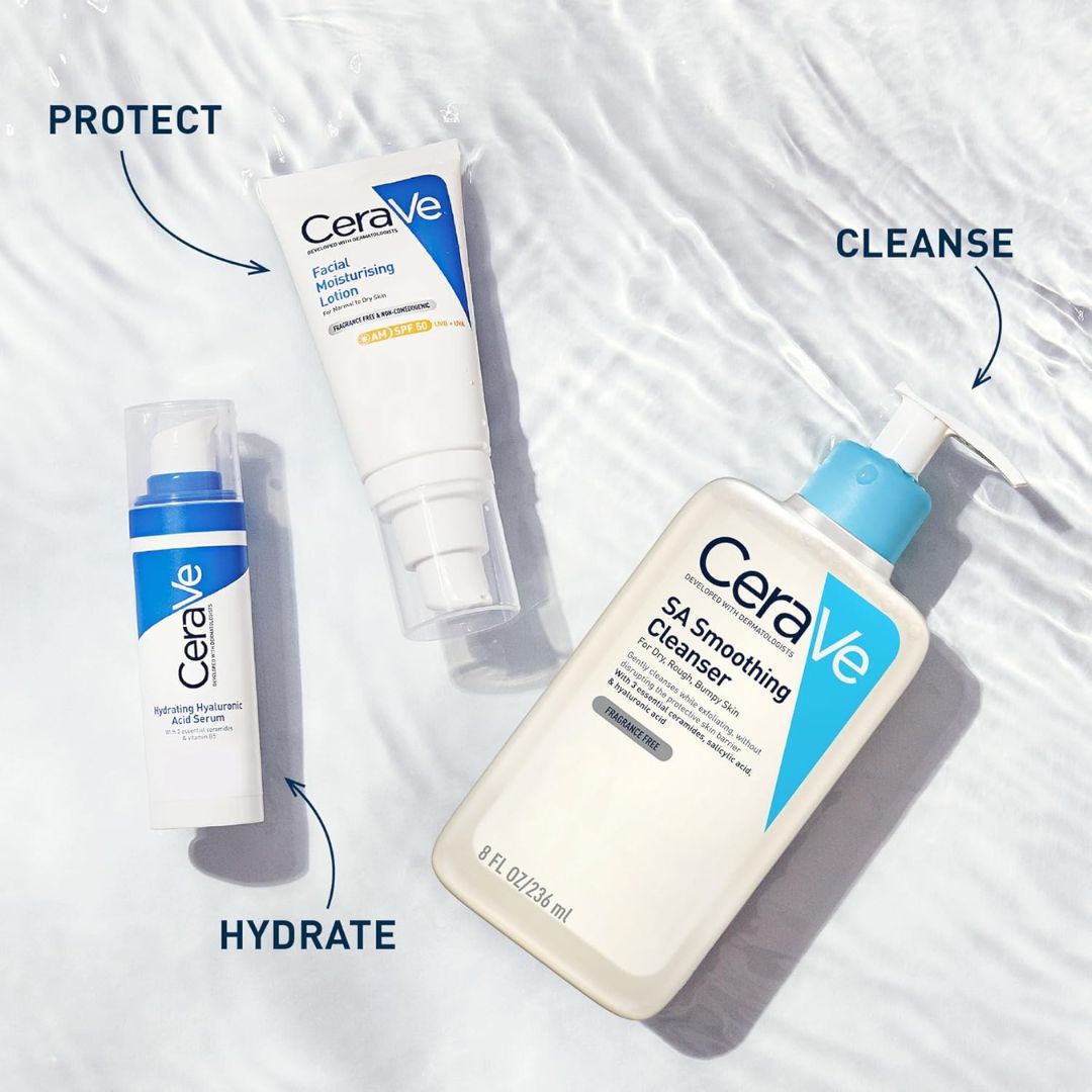 CeraVe SA Smoothing Cleanser For Dry, Rough, Bumpy Skin 236ml,3337875684118
