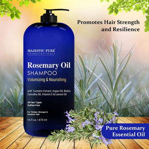 Majestic Pure Rosemary Oil Volumizing & Nourishing Shampoo For All Hair Types 473ml,850000192126