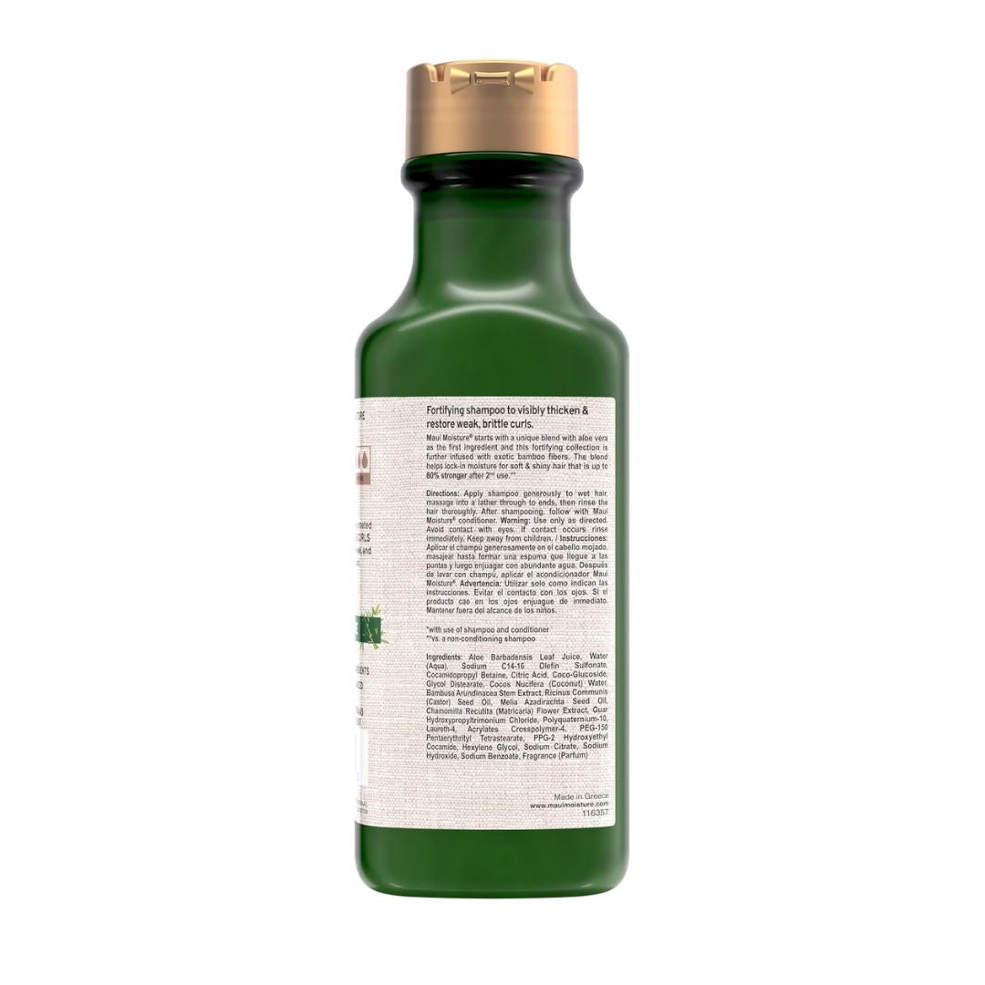 Maui Moisture Thicken & Restore + Bamboo Fibers Shampoo For Weak, Brittle Hair 385ml,022796180612