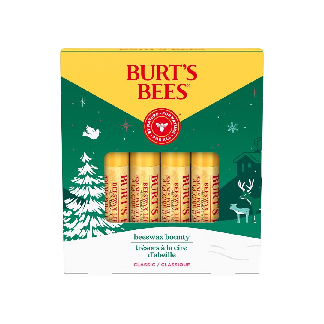 Burt's Bees Classic Beeswax Bounty Lip balm (Pack Of 4) 4.25g Each,792850652095