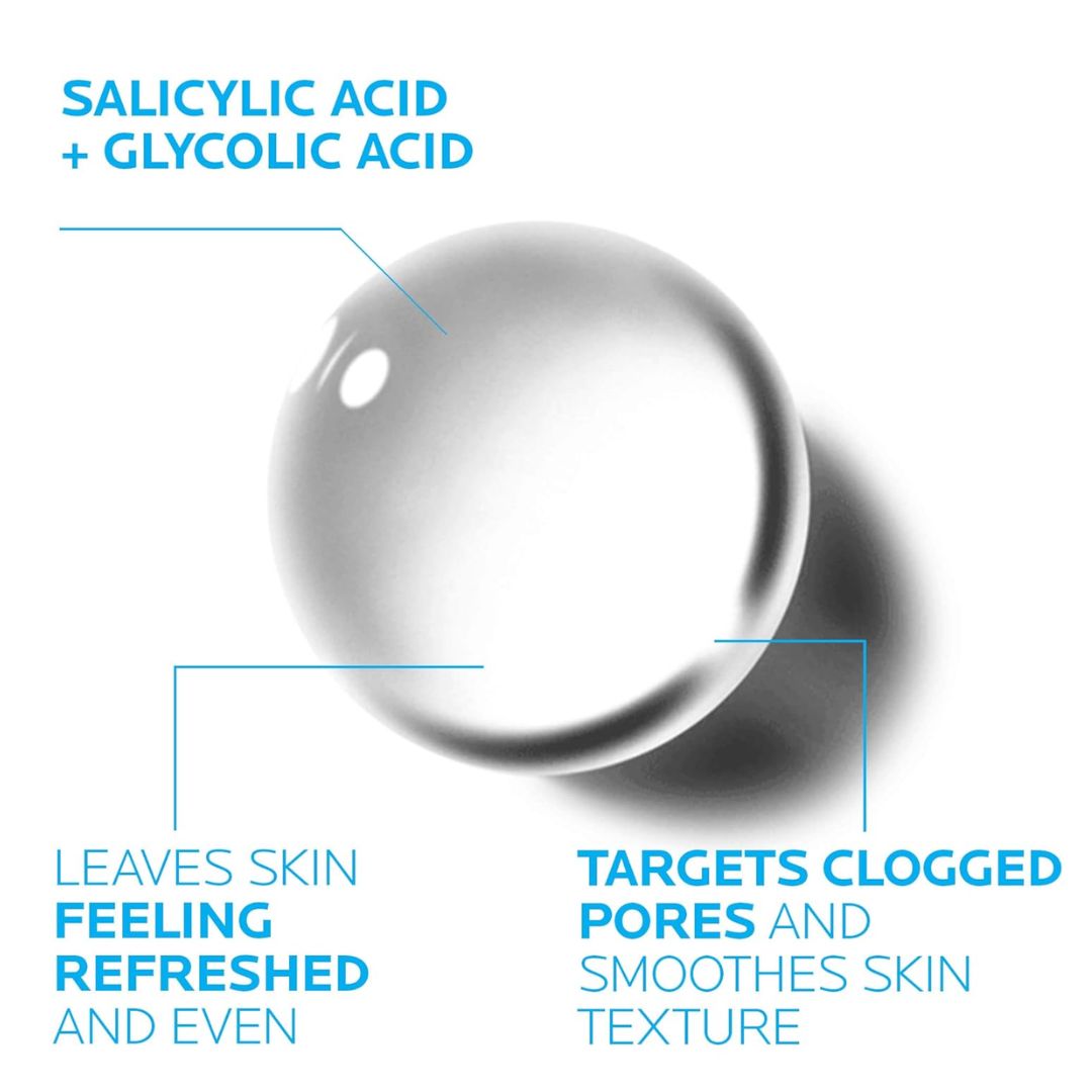 La Roche-Posay Effaclar 0.5% Salicylic & 2% Glycolic Acid Clarifying Solution Acne Toner,