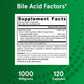 Jarrow Formulas Bile Acid Factors 120 Capsules