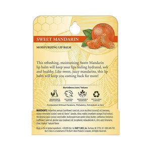 Burt's Bees Sweet Mandarin Moisturizing Lip Balm 4.25g,792850907591