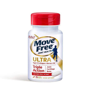 Schiff Move Free Ultra Type II Collagen + Boron + HA Triple Action 75 Tablets