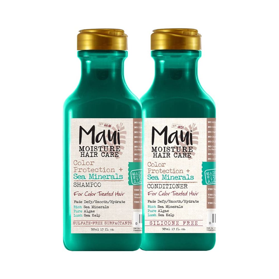 Maui Moisture Color Protection + Sea Minerals Shampoo & Conditioner For Colour Treated Hair 385ml,022796170712