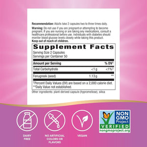 Nature's Way Fenugreek Seed 1,130mg 100 Veg Capsules,033674128008