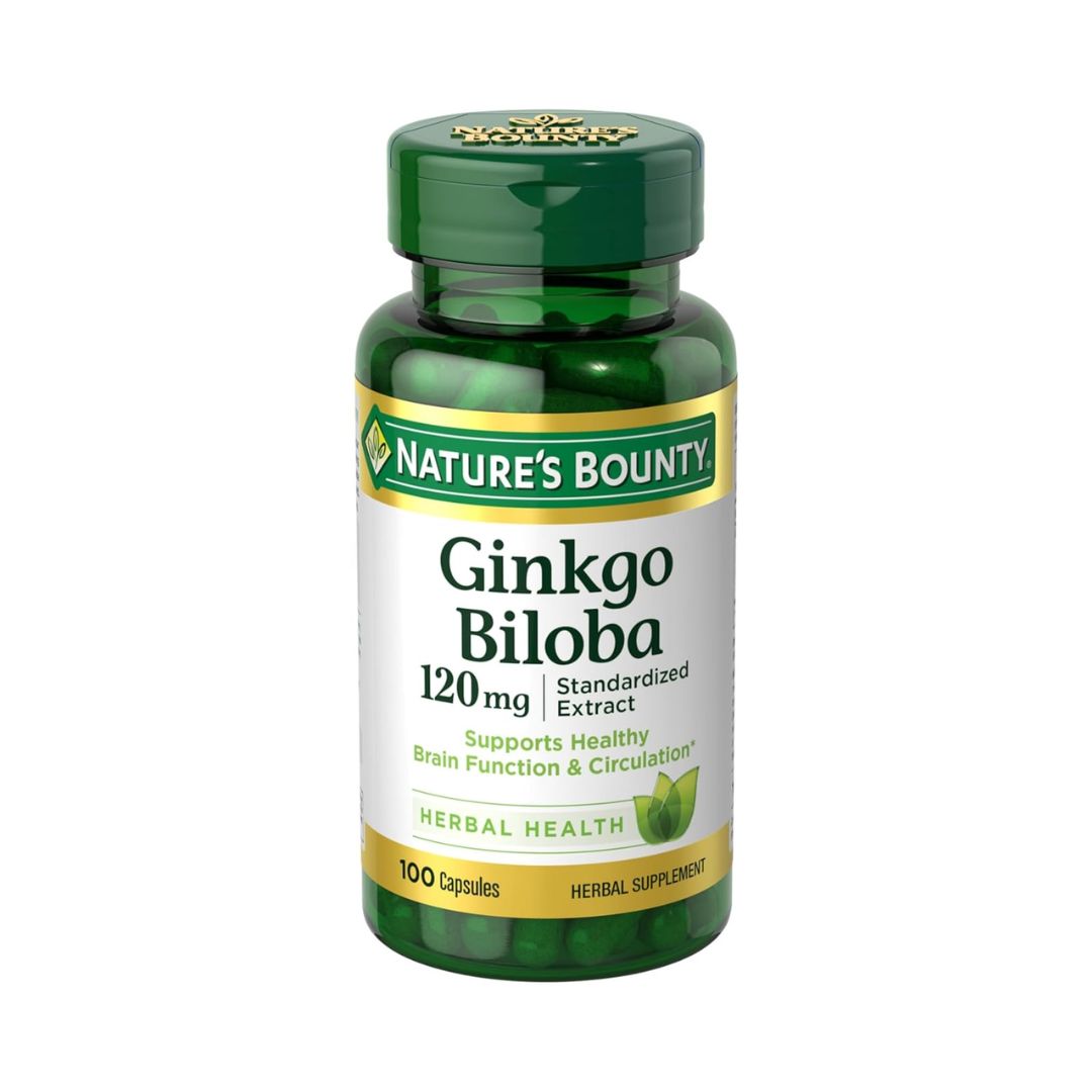 Nature's Bounty Ginkgo Biloba 120mg 100 Capsules,074312045448