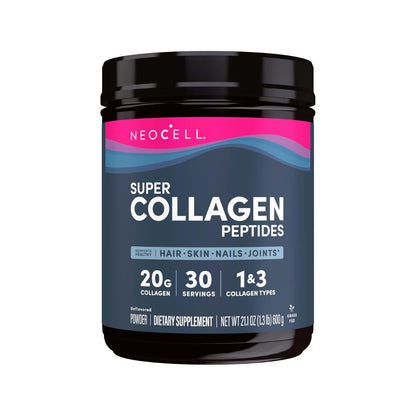 NeoCell Super Collagen Peptides Type 1 & 3 20g Unflavored Powder 600g,016185132597