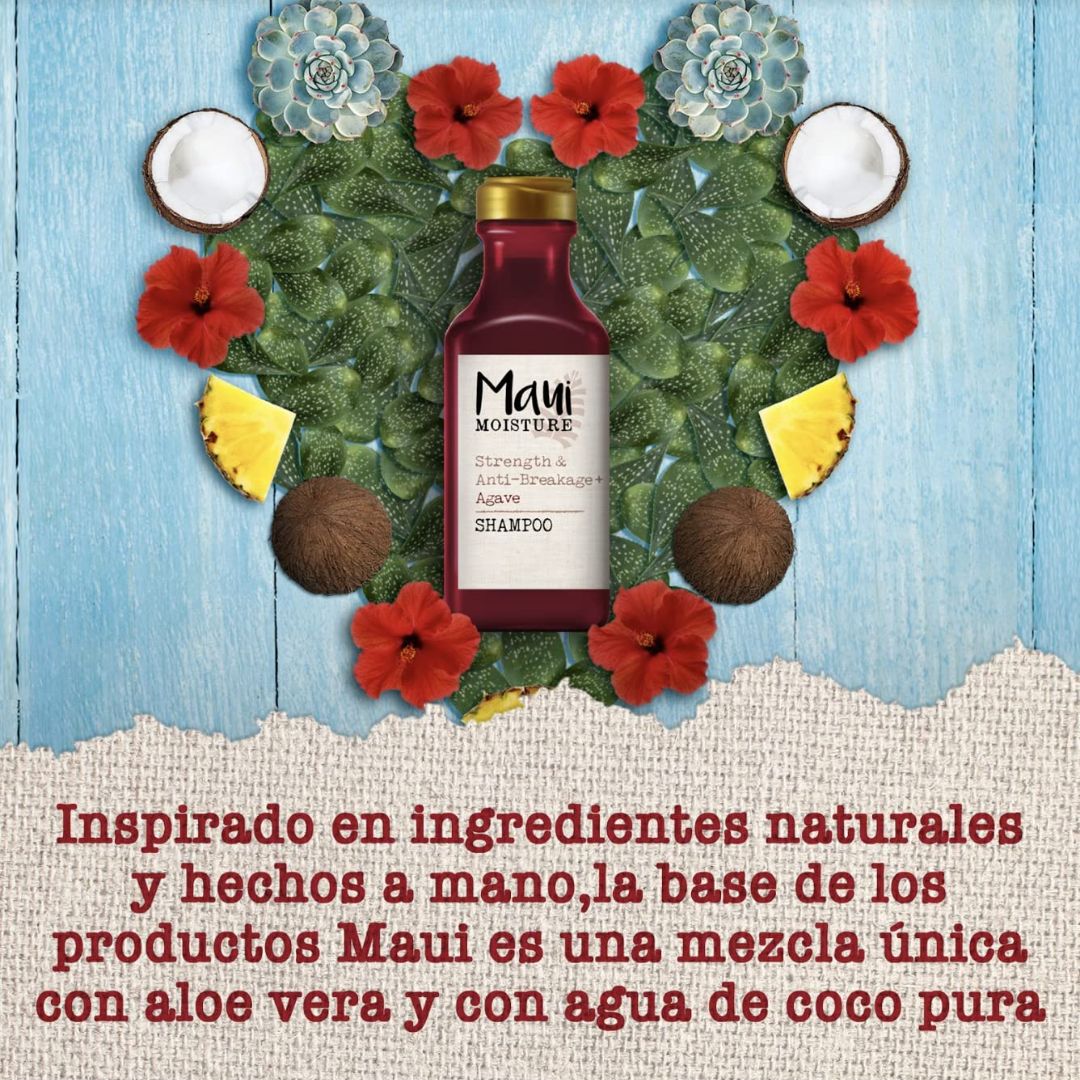 Maui Moisture Strength & Anti-Breakage + Agave Shampoo For Chemically Damaged Hair 385ml,022796180315