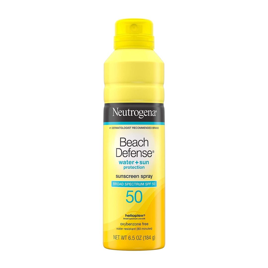 Neutrogena Beach Defense SPF 50 Water + Sun Protection Sunscreen Spray 184g