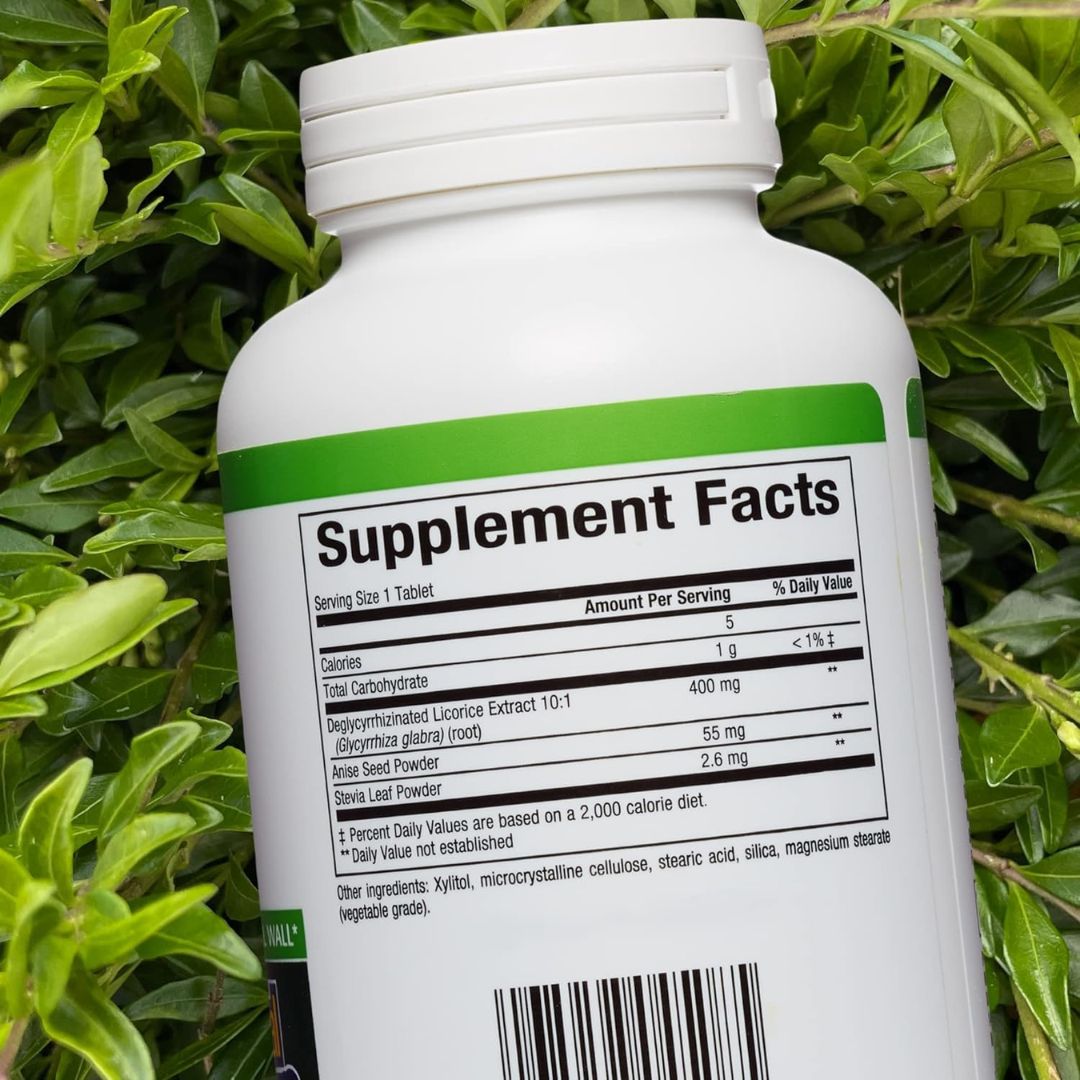 Natural Factors DGL Degltcyrrhizinated Licorice Root Extract 90 Chewable Tablets,068958045085